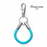 Sustainable OceanYarn NOTCH Loop - Aqua Marine with stainless steel ends