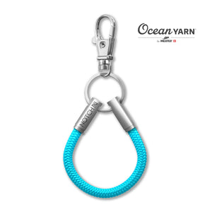 Sustainable OceanYarn NOTCH Loop - Aqua Marine with stainless steel ends