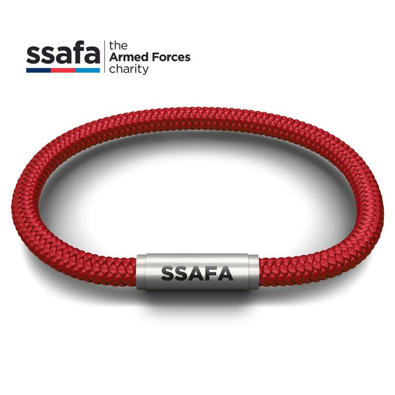Army Cord NOTCH Bracelet - Red with SAFA Clasp