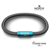 BADASS MOTHER RUNNER NOTCH Bracelet Orca with Teal Clasp