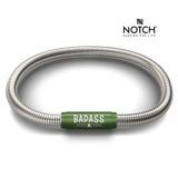 BADASS MOTHER RUNNER NOTCH Bracelet Signature with Green Clasp