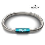 BADASS MOTHER RUNNER NOTCH Bracelet Signature with Teal Clasp