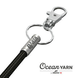 Sustainable OceanYarn BARTA NOTCH Tale - Jet Black with stainless steel ends