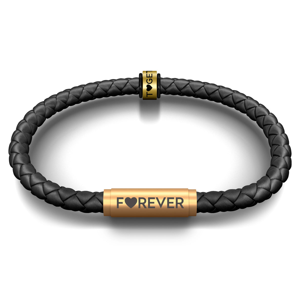 Brass Together Notch & Special Edition Forever Bracelet - Leather with Brass Clasp