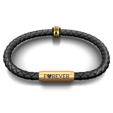 Brass Together Notch & Special Edition Forever Bracelet - Leather with Brass Clasp