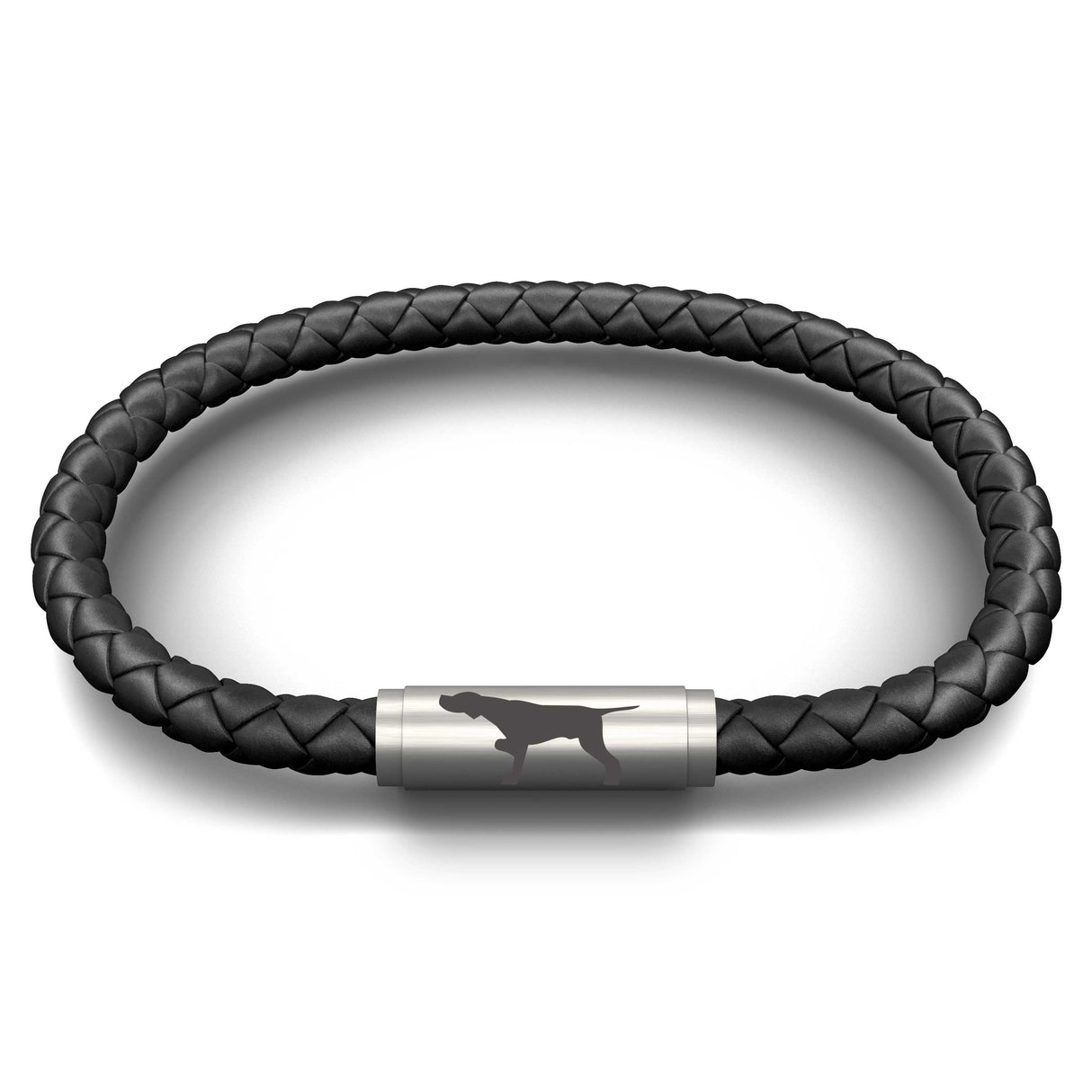 The Pointer Club Black Leather NOTCH Bracelet
