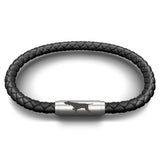 The Pointer Club Black Leather NOTCH Bracelet