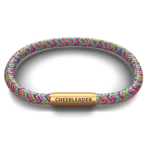 CHEERLEADER NOTCH Bracelet (Summer Rainbow with Brass Clasp)