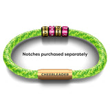 CHEERLEADER NOTCH Bracelet (Lime Fizz with Brass Clasp)
