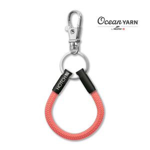 Sustainable OceanYarn NOTCH Loop - Coral with black aluminium ends