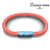 This Woman Runs OceanYarn NOTCH Bracelet - Coral Crush with Blue Clasp