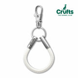 Official Crufts White Cord NOTCH Loop with stainless steel ends