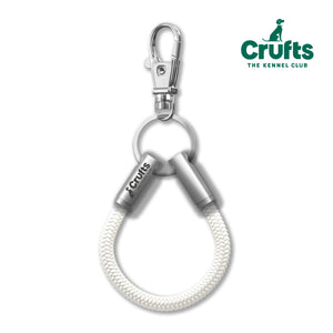 Crufts Official White Cord NOTCH Loop with stainless steel ends