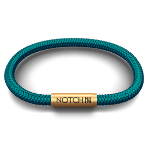 Emerald Blue Cord NOTCH Bracelet