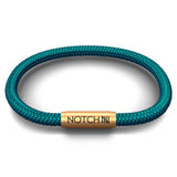 Emerald Blue Cord NOTCH Bracelet