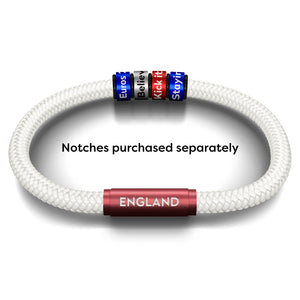 England Women's White Football NOTCH Bracelet