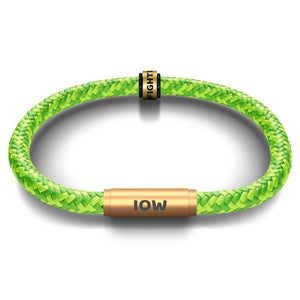 FESTIVAL BRACELET WITH FREE ARTISTE NOTCH CHARM (Lime Fizz with Brass Clasp)