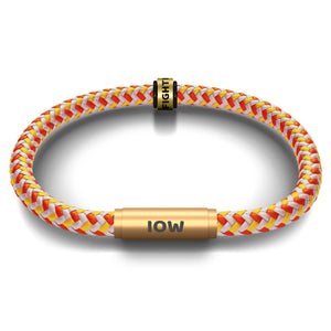FESTIVAL BRACELET WITH FREE ARTISTE NOTCH CHARM (Peach Melba with Brass Clasp)