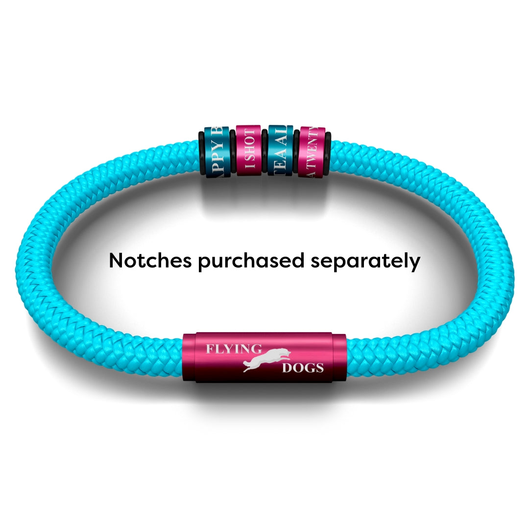 OCEANYARN FLYING DOGS NOTCH BRACELET (AQUA)