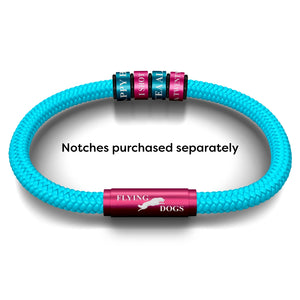 OCEANYARN FLYING DOGS NOTCH BRACELET (AQUA)
