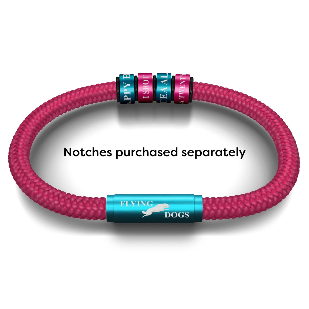 OCEANYARN FLYING DOGS NOTCH BRACELET (HOT PINK)