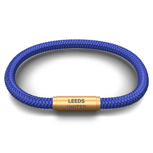 Leeds United NOTCH Bracelet (Blue with Brass Clasp)