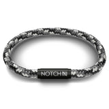 Ice Camo Cord NOTCH Bracelet with Black Clasp