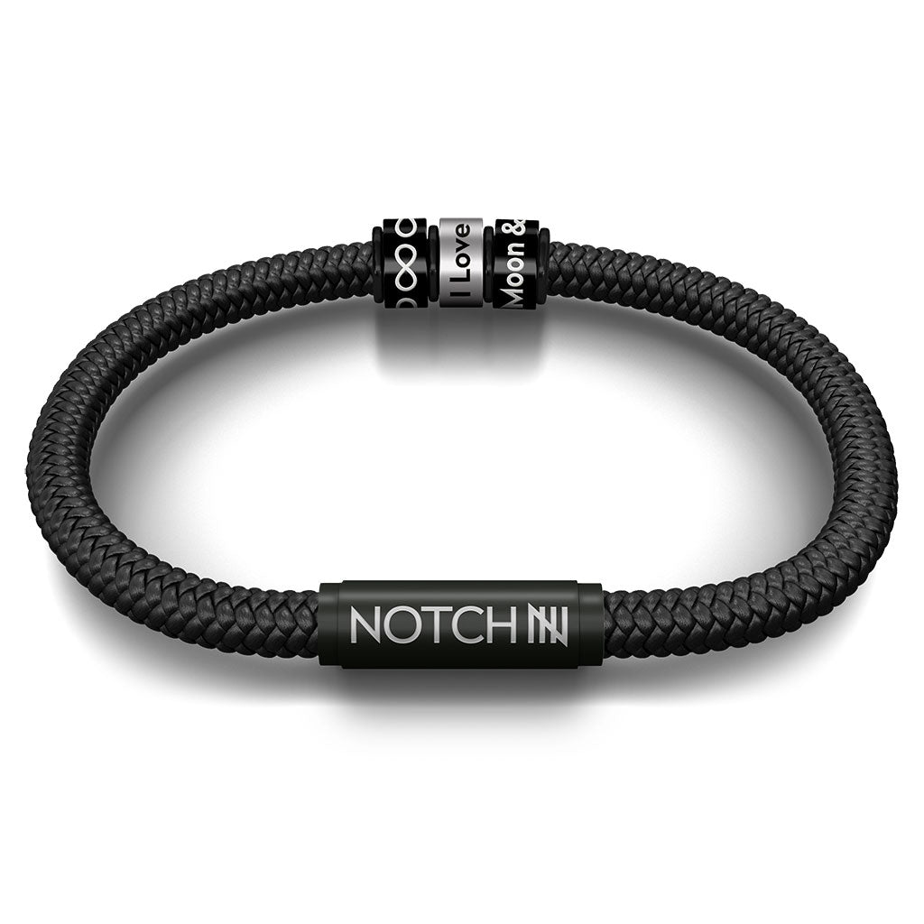 Infinity Cord Bracelet with Black Clasp