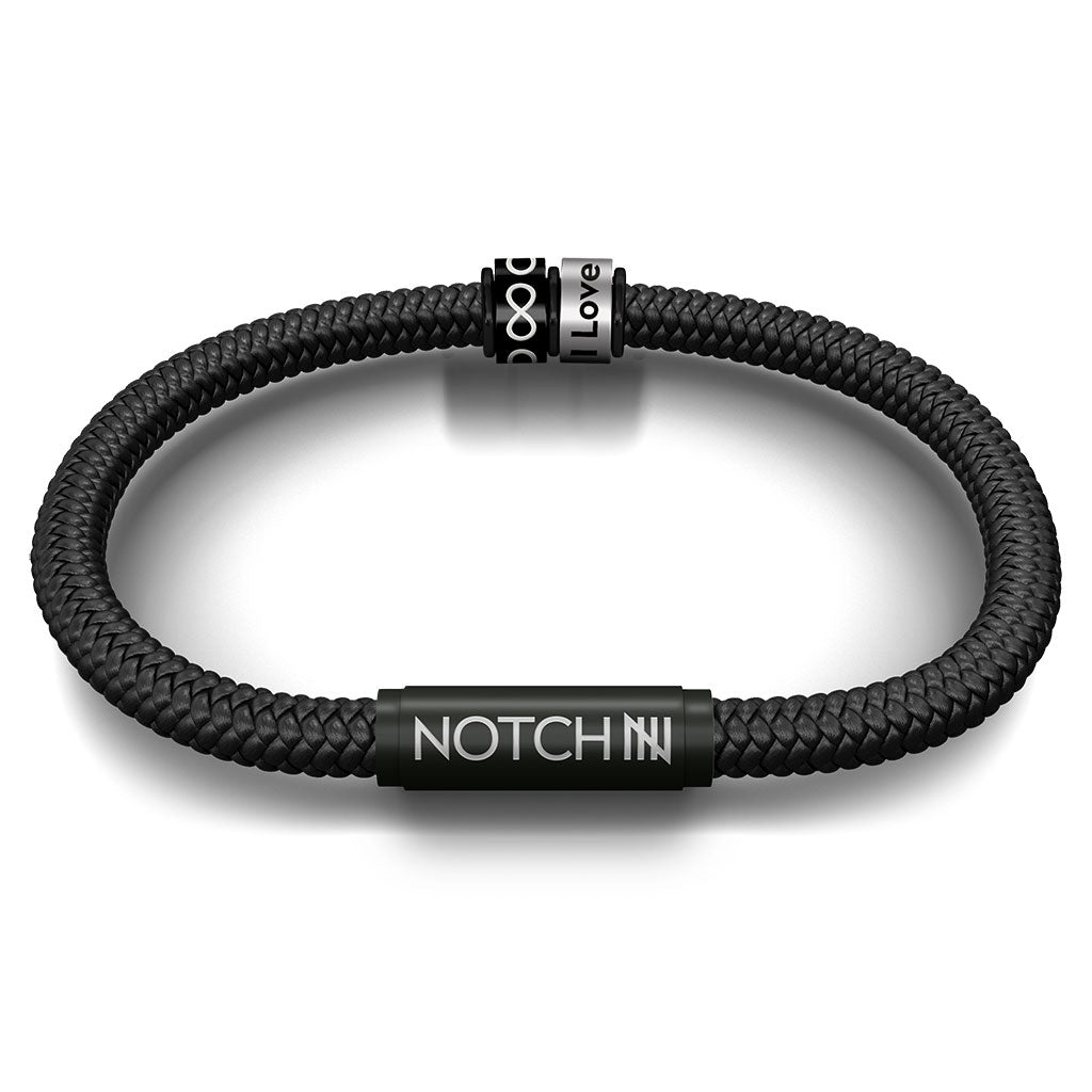 Infinity Cord Bracelet with Black Clasp