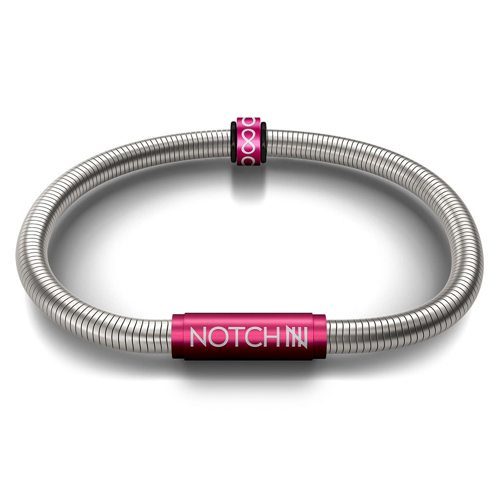 Infinity Signature Bracelet with Hot Pink Clasp