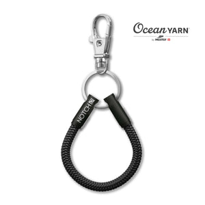 Sustainable OceanYarn NOTCH Loop - Jet Black with black aluminium ends