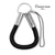 Jet Black OceanYARN Loop Phone Dangler with stainless steel ends