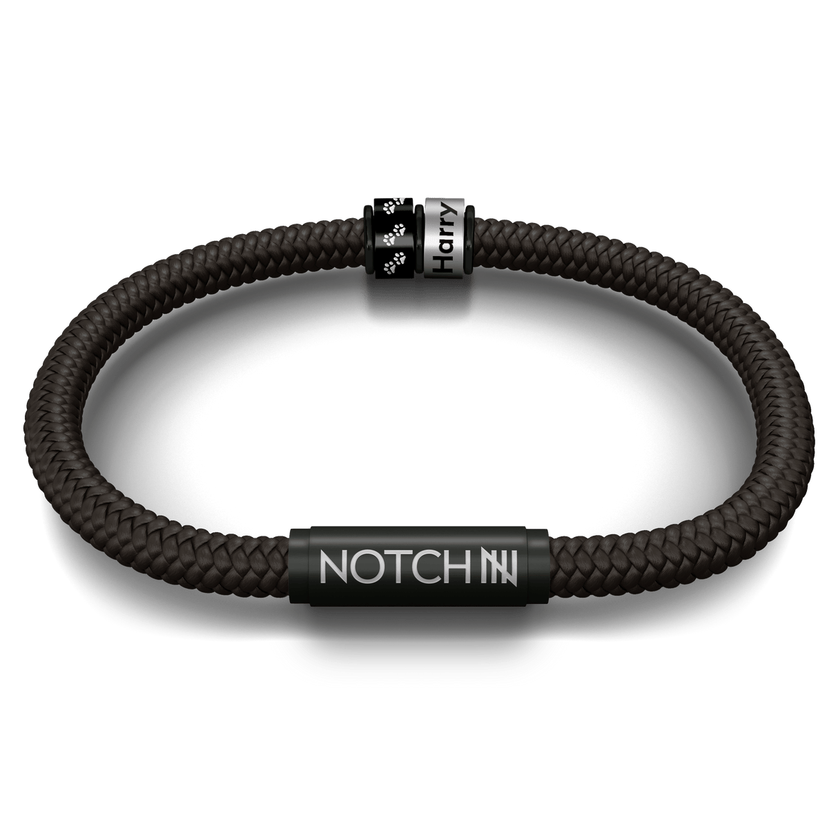 SUSTAINABLE OCEANYARN NOTCH BRACELET PLUS TWO NOTCH CHARMS