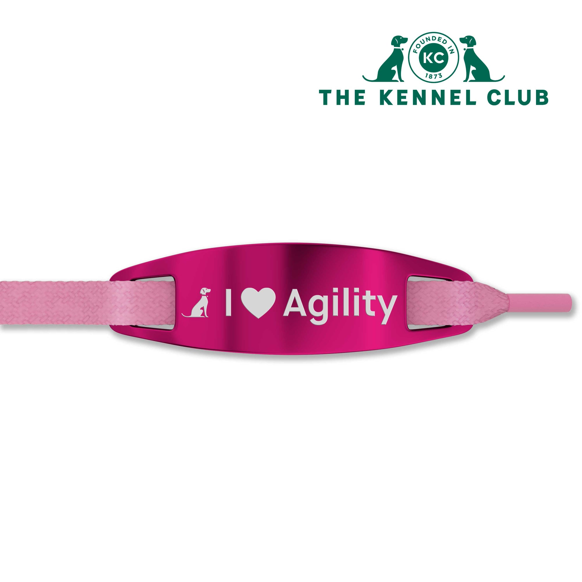 Official Kennel Club I (heart) Agility NOTCH Lace Tag