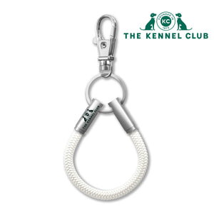 Kennel Club Official White Cord NOTCH Loop with stainless steel ends