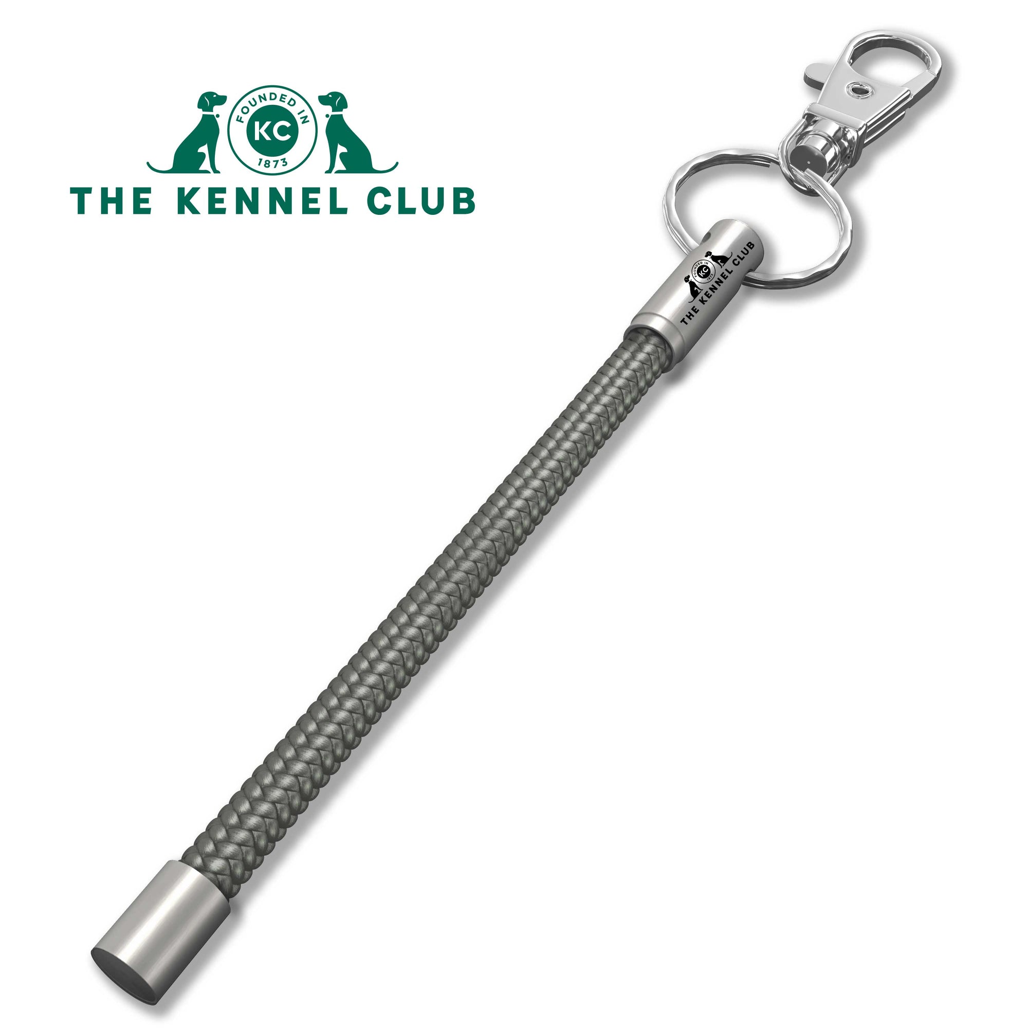 Official Kennel Club Grey Cord NOTCH Tale with stainless steel ends