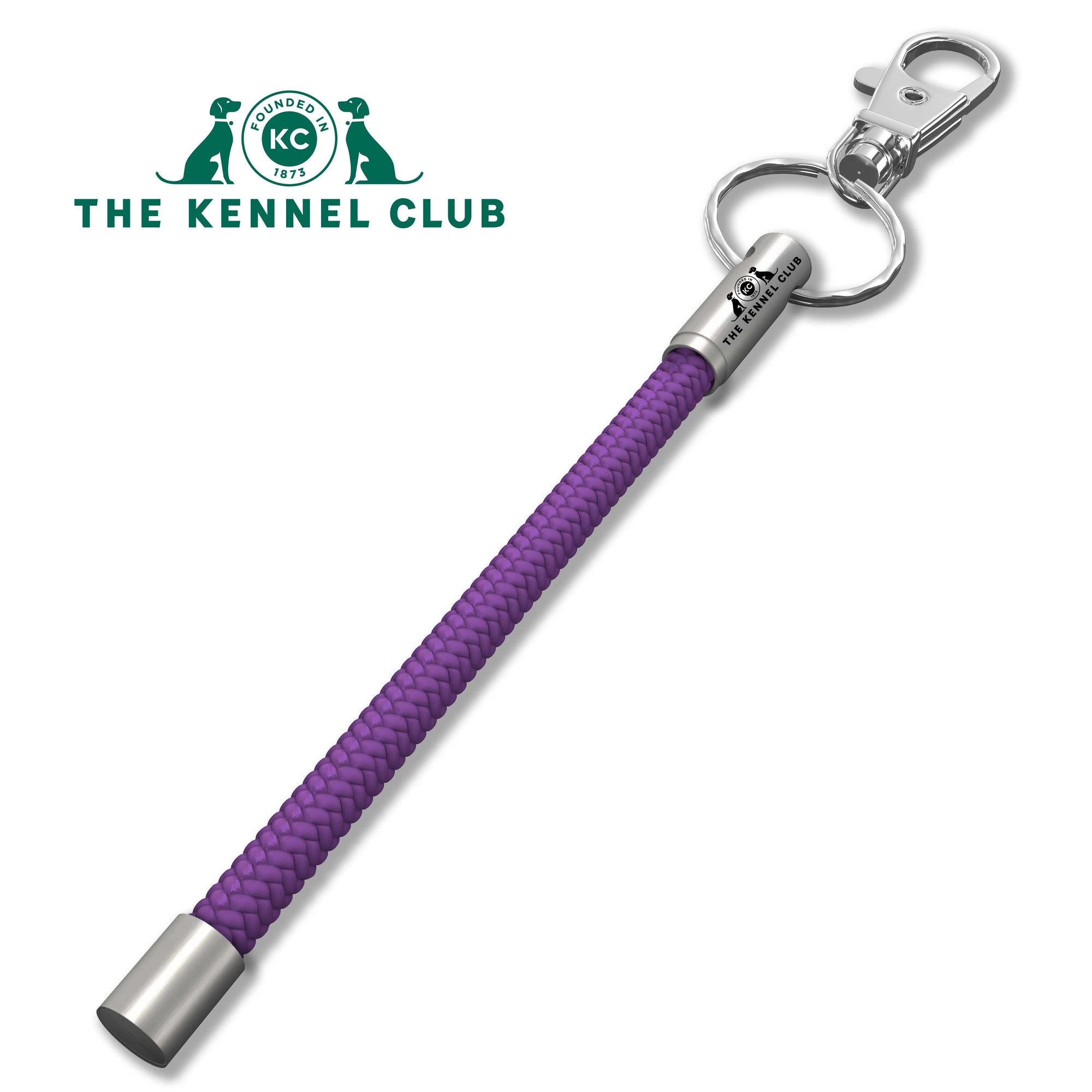 Official Kennel Club Purple Cord NOTCH Tale with stainless steel ends