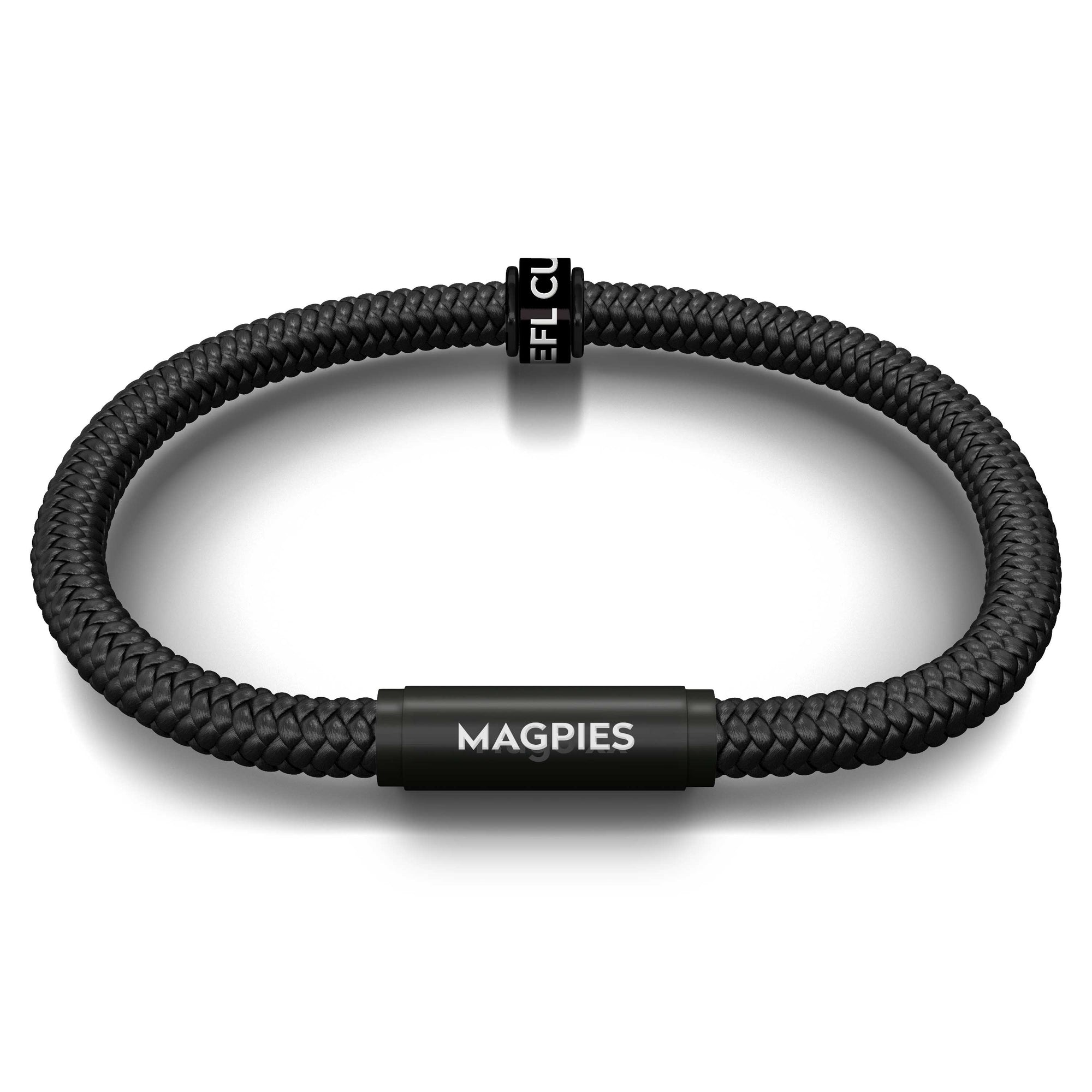 NUFC EFL Cup Winners Notch & Magpies Bracelet (Black)