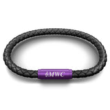 Military Wives Choirs Black Leather NOTCH Bracelet