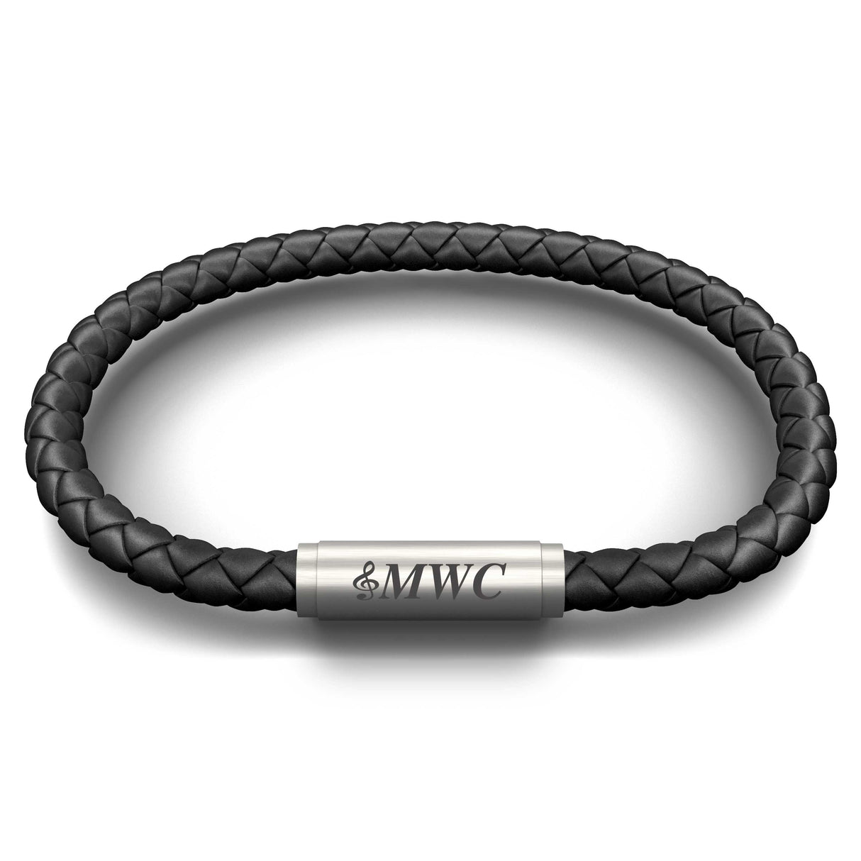 Military Wives Choirs Black Leather NOTCH Bracelet