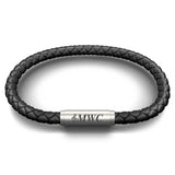 Military Wives Choirs Black Leather NOTCH Bracelet