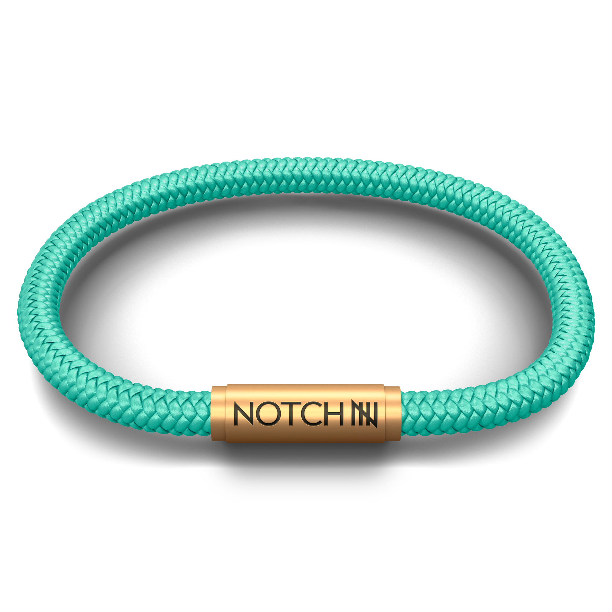 Mint Cord with Brass Clasp NOTCH Bracelet