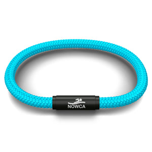 OCEANYARN NOWCA NOTCH BRACELET - AQUA MARINE WITH BLACK CLASP