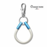 Sustainable OceanYarn NOTCH Loop - Natural with blue aluminium ends