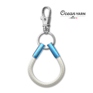 Sustainable OceanYarn NOTCH Loop - Natural with blue aluminium ends