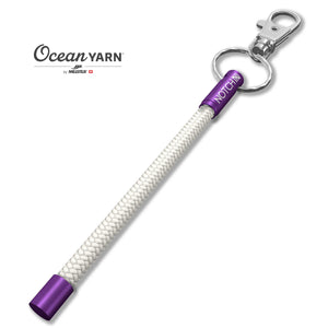 Sustainable OceanYarn NOTCH Tale - Natural with purple aluminium ends