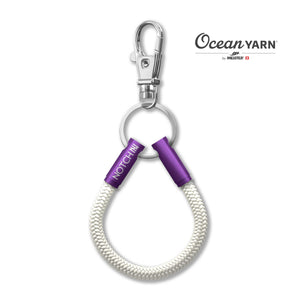 Sustainable OceanYarn NOTCH Loop - Natural with purple aluminium ends