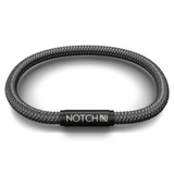 Sustainable OceanYarn NOTCH Bracelet - Orca with Black Clasp