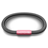 Sustainable OceanYarn NOTCH Bracelet - Orca with Pink Clasp