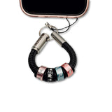 Plum Cord Loop Phone Dangler with stainless steel ends